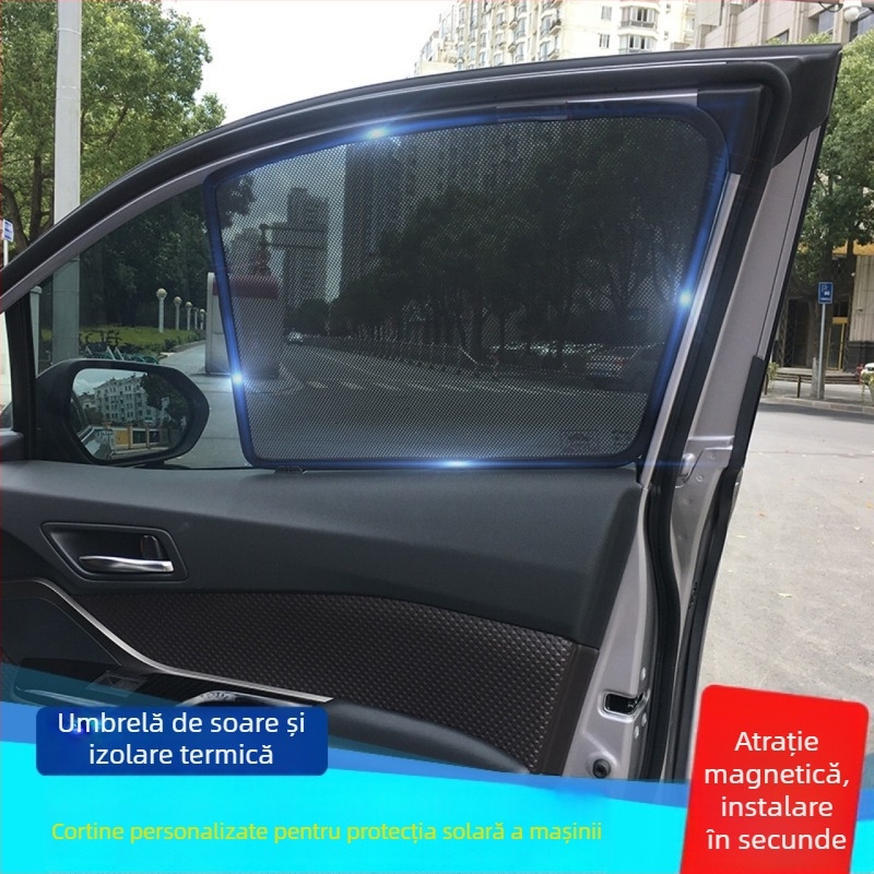 Parasolar pentru Toyota C-HR cu perdea din plasă de nailon pentru geamuri laterale, personalizare disponibilă, imprimare logo