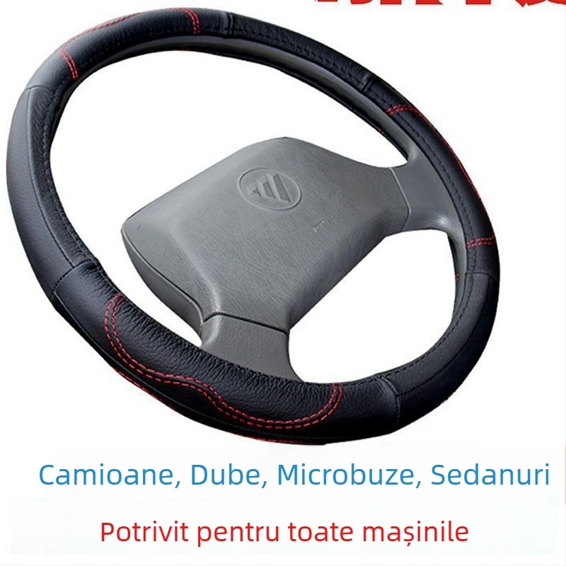 Husă volan Putai din piele naturală, pentru sedan, stil business, toate anotimpurile, montaj universal