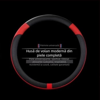 Acoperire volan auto din piele artificială, montaj universal, pentru toate sezoanele, compatibilă cu toate mărcile de mașini
