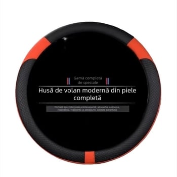 Acoperire volan auto din piele artificială, montaj universal, pentru toate sezoanele, compatibilă cu toate mărcile de mașini