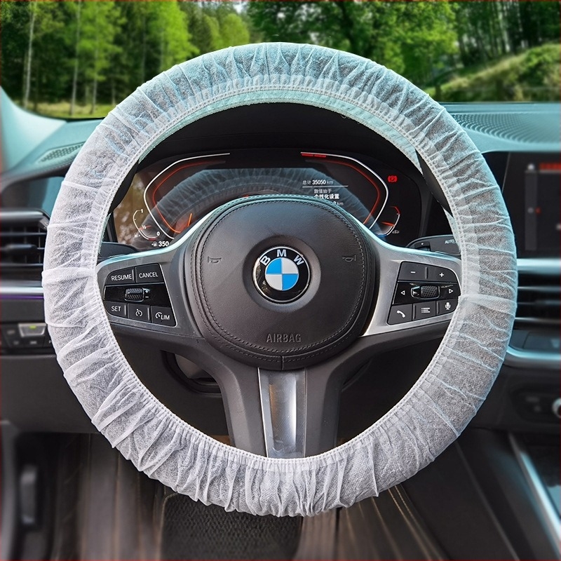 Husă de volan din plastic, de unică folosință, pentru întreținere auto, potrivire universală
