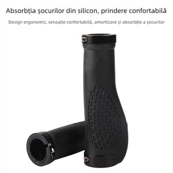 Gripuri pentru ghidon din silicon, cu închidere unică, antiaderare, pentru biciclete fixie, pliabile și MTB