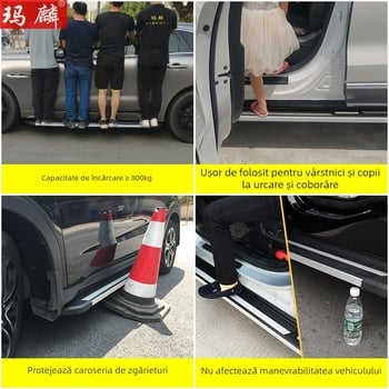 Renault Koleos 2017 trepte laterale - aliaj de aluminiu, stânga și dreapta, prelucrare la comandă
