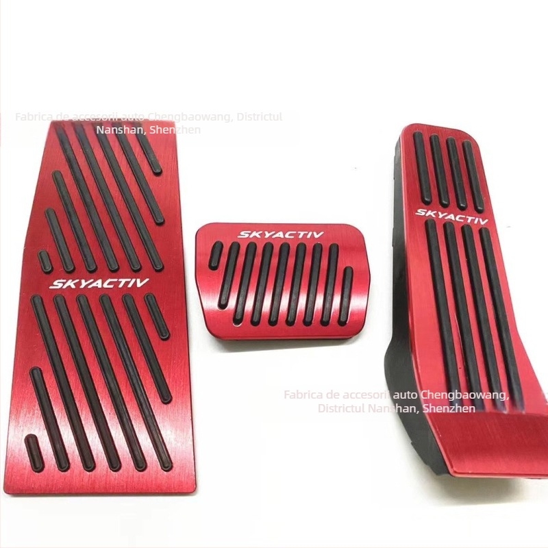 Set pedale din aliaj de aluminiu pentru Mazda 3 CX-30 (2020–2022), pedale de accelerație și frână antiderapante, transmisie automată