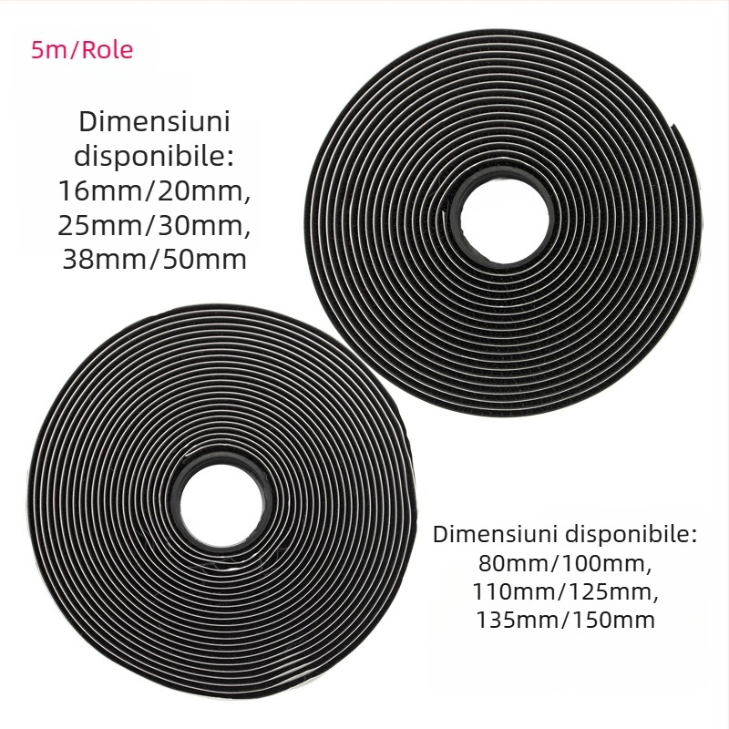 Bandă Velcro adezivă pentru perdele și uși – Velcro din nailon, dublu adeziv, utilizare casnică și auto, brand bxx