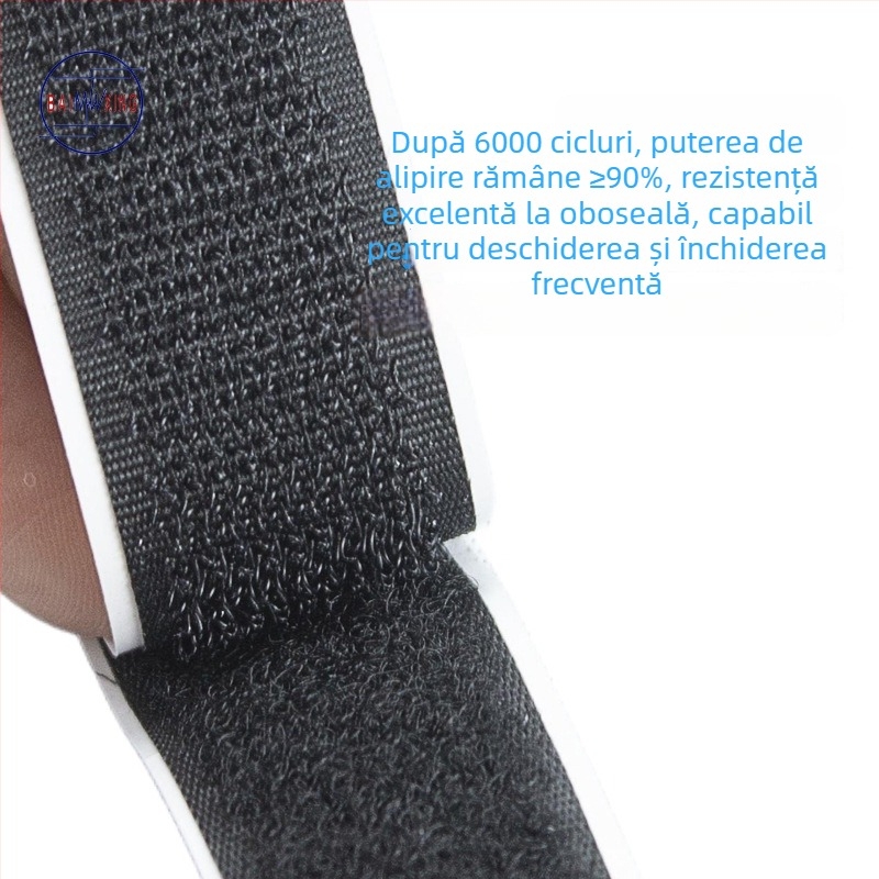Bandă Velcro adezivă pentru perdele și uși – Velcro din nailon, dublu adeziv, utilizare casnică și auto, brand bxx