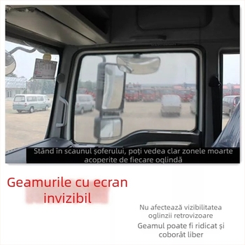 Plasă pentru fereastra camion cu montaj adeziv, protecție împotriva țânțarilor, plastic transparent cu fibră de sticlă, montaj prin lipire, design atârnat, compatibil cu mărci auto generale