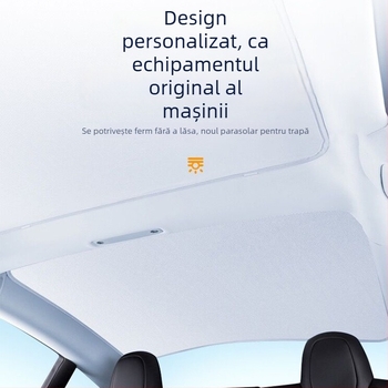 Protecție solară pentru plafonul panoramic al Tesla Model Y și Model 3, design cristal de gheață