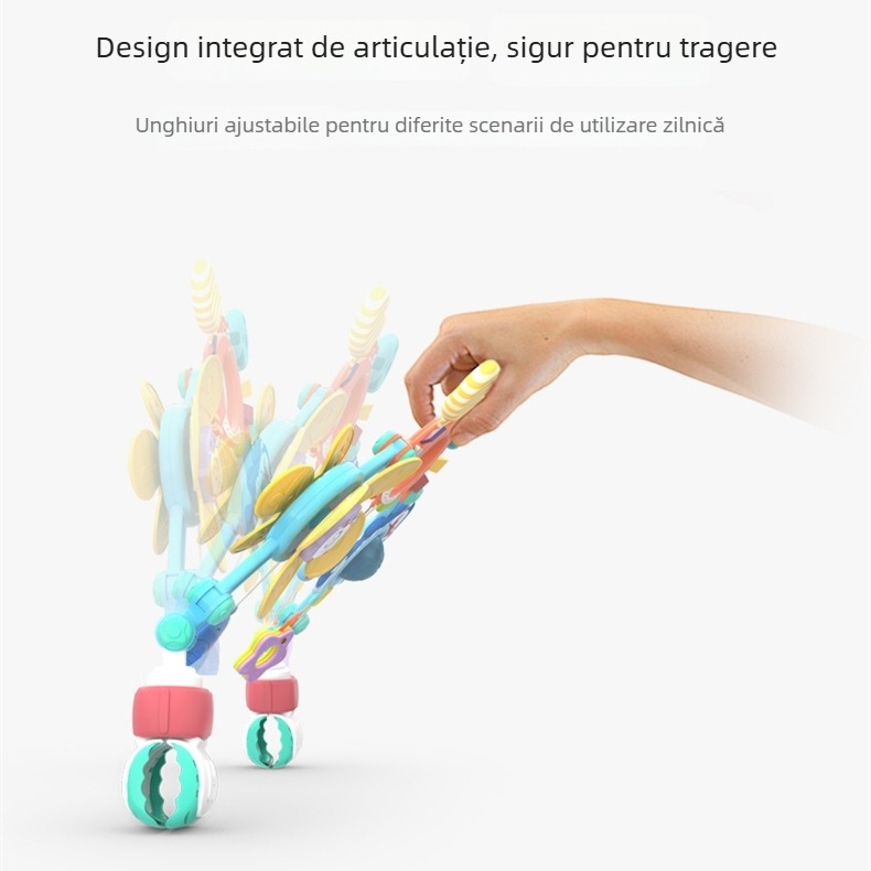 Jucărie suspendată pentru pătuț, pentru nou-născuți, cu clip și zornăitor – rotație, sunet, design cu dublă utilizare, plastic (0-3 ani)