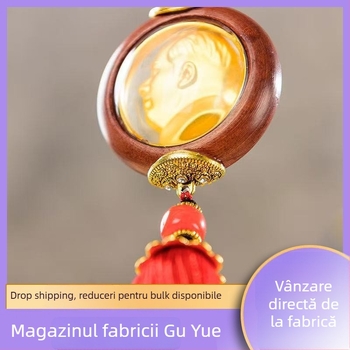 Pandantiv auto aromatizant – leu din lemn în stil desen animat pentru oglinda retrovizoare (Material: Lemn; Stil: Desen animat; Funcție: Aromă)