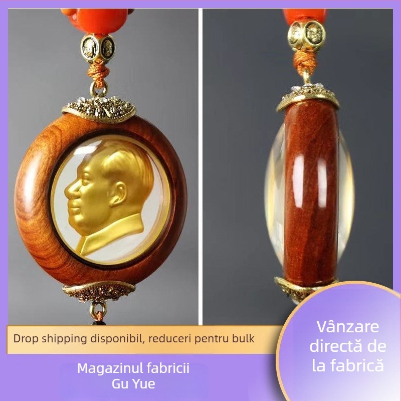 Pandantiv auto aromatizant – leu din lemn în stil desen animat pentru oglinda retrovizoare (Material: Lemn; Stil: Desen animat; Funcție: Aromă)