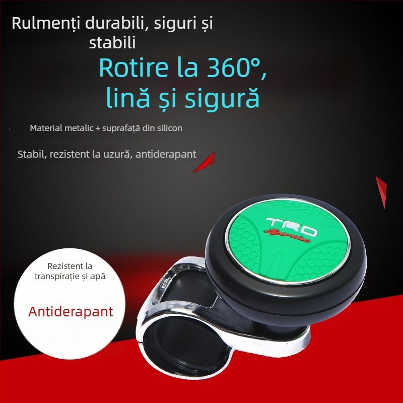 Minge de sprijin pentru volan cu rulment; metal/plastic/silicon; compatibilitate generală; greutate 204 g; personalizare disponibilă; etichetă privată licențiată