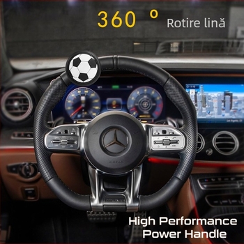 Întăritor de volan World Ball Power Handle pentru automobile — BAUHAUS, PVC/ABS, Compatibil cu toate tipurile de mașini, Logo tipărit OK