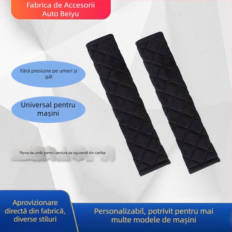 Pernă universală din pluș pentru centura de siguranță a mașinii, moale și confortabilă.