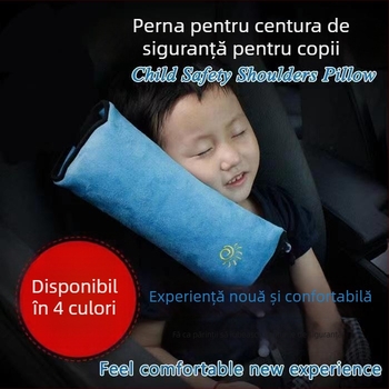 Pernă pentru umărul centurii de siguranță auto, acoperire velur scurt pluș