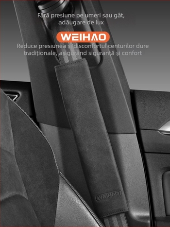 Pelerină din blană artificială pentru centura de siguranță a mașinii — pernă pentru umăr, protecție extinsă, antiabrasiune