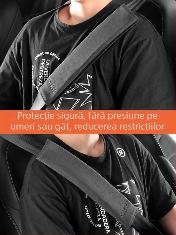 Pelerină din blană artificială pentru centura de siguranță a mașinii — pernă pentru umăr, protecție extinsă, antiabrasiune
