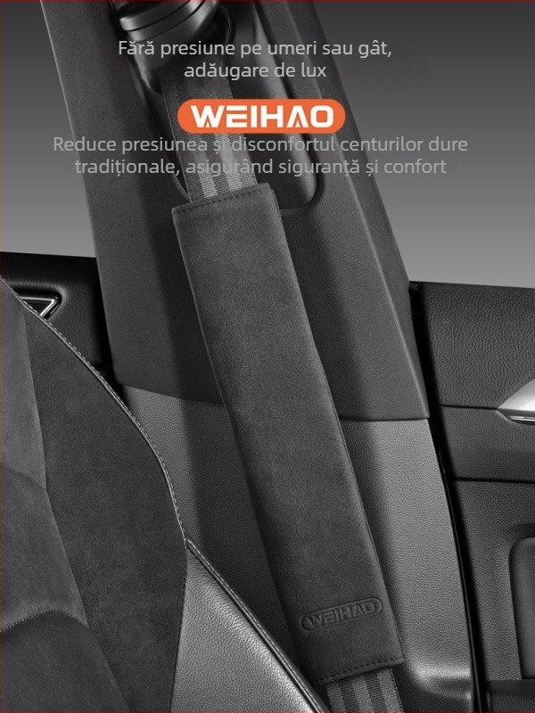 Pelerină din blană artificială pentru centura de siguranță a mașinii — pernă pentru umăr, protecție extinsă, antiabrasiune