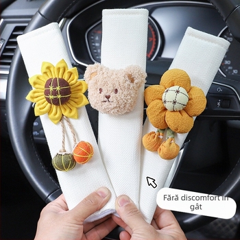 Protector umăr pentru centura de siguranță auto, design cartoon, poliester, 0,05 kg, brand Qiao Lin, origine Zhejiang Jinhua