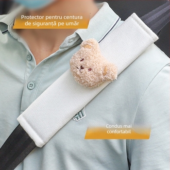 Protector umăr pentru centura de siguranță auto, design cartoon, poliester, 0,05 kg, brand Qiao Lin, origine Zhejiang Jinhua