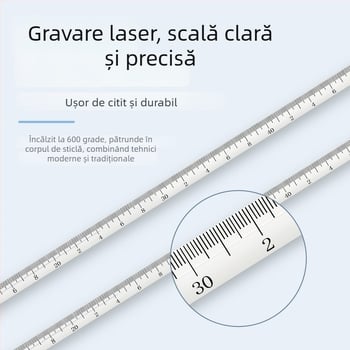Termometru cu mercur, precizie înaltă 0.1 pentru laborator industrial, tip tijă de sticlă