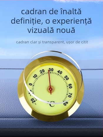Termometru și higrometru auto, mecanic, model WS22, cu afișaj luminos