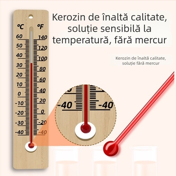 Termometru și higrometru din lemn pentru interior — montaj pe perete, pentru camera copiilor, sufragerie sau dormitor, decor creativ