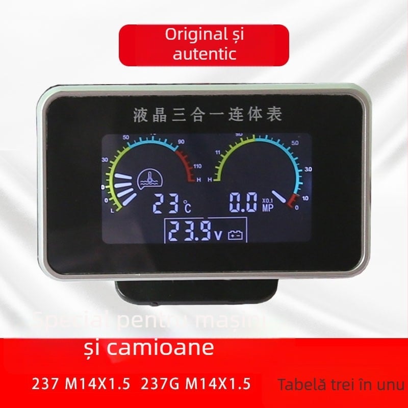 Afișaj LCD trei în unu: temperatură a apei, tensiune și presiune a uleiului, 24V