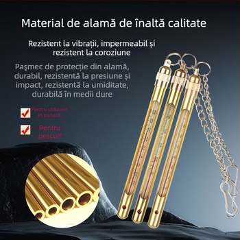 Termometru minier industrial cu înveliș protector metalic, carcase din cupru și oțel inoxidabil, mercur, precizie înaltă