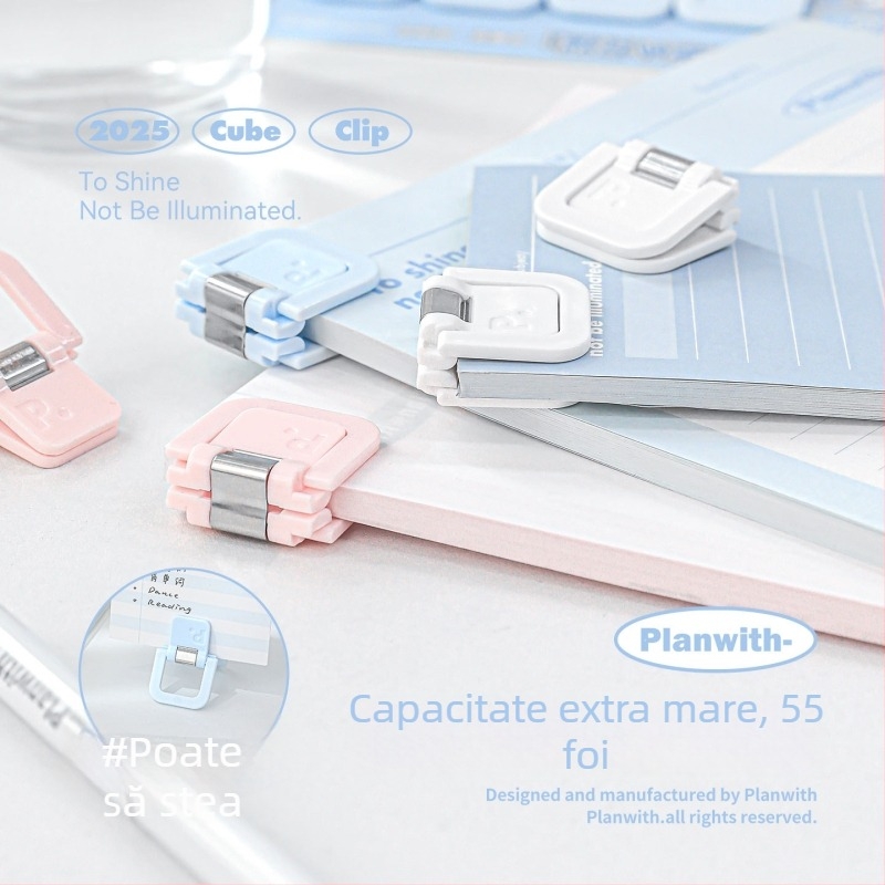 Clip Portofel Cub - Planwith Mini Clip Multifuncțional pentru Note și Facturi (Brand: Planwith; Material: Plastic; Cod: 202506300203)