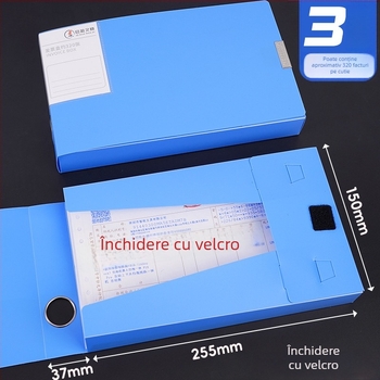 Cutie de fișiere pentru facturi – material PP, logo personalizabil, opțiuni de personalizare