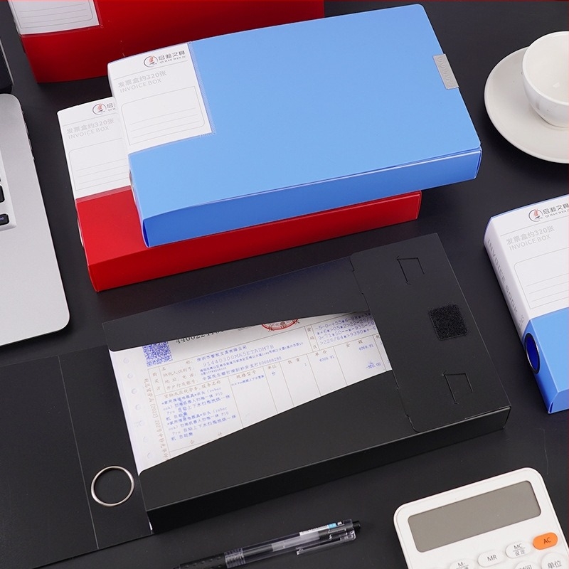 Cutie de fișiere pentru facturi – material PP, logo personalizabil, opțiuni de personalizare