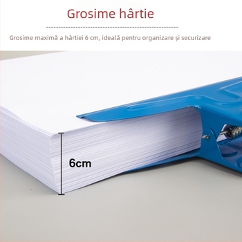 Clemă mare din oțel, pentru documente și bilete, clip de birou, dimensiuni 20 × 30 cm