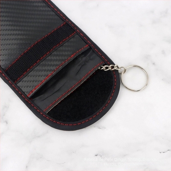 Port-chei F101 - Material PU, Căptușeală cu protecție nano, Protecție RFID, Anti-scanare, Anti-furt