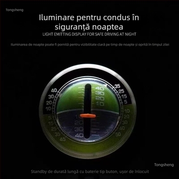 Nivel de pantă pentru mașină, cu minge decorativă iluminată, senzor auto pentru off-road