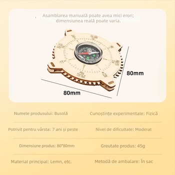 Kit DIY științific din lemn pentru copii: 7–14 ani, include experimente științifice, inovații fizice și proiecte de mică producție în tehnologie.