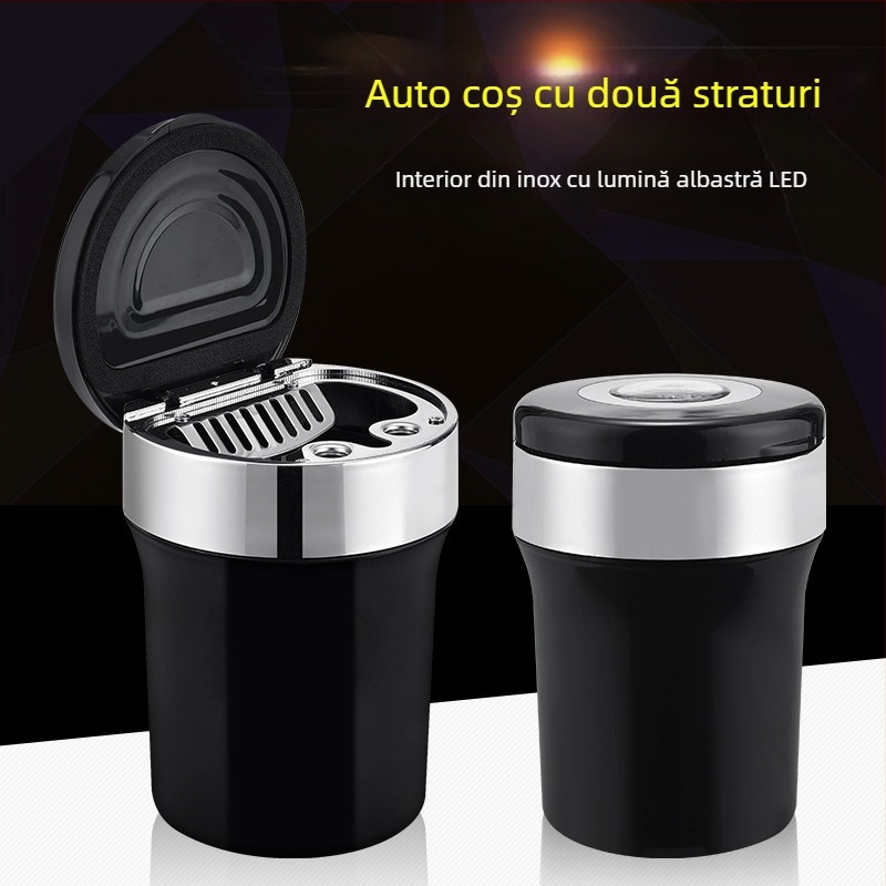 Cenușar auto cu interior metalic, marca Bjd; modelul 00, codul produsului 004; potrivit pentru mașină, casă și spații publice.