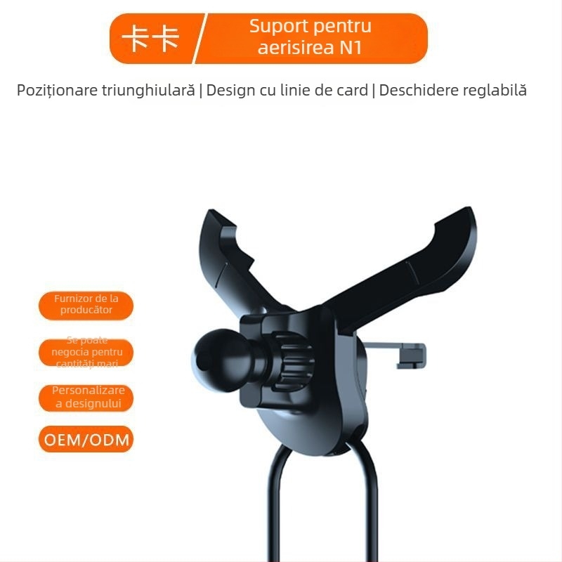 Suport universal pentru telefon în mașină pentru ventilația aerului, montaj snap-on, deschidere reglabilă, putere 5W, personalizare disponibilă