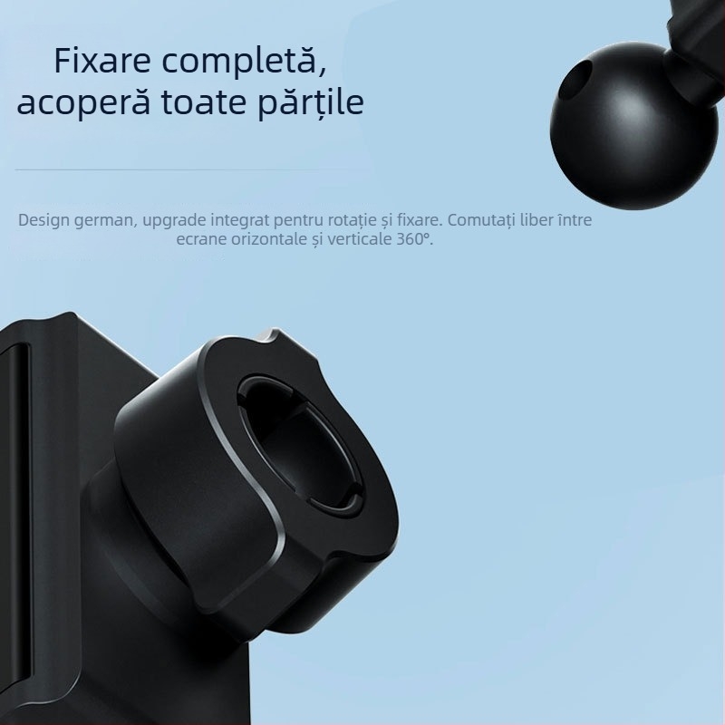 Suport pentru telefon auto cu clemă electrică, montaj pe gură de ventilație, ABS + aliaj de aluminiu