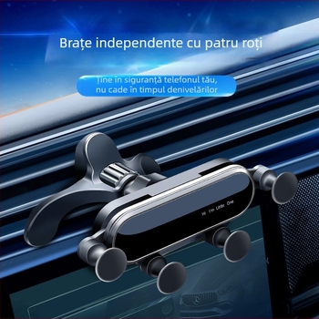 Suport auto pentru telefon cu montare pe ventilatie, rotire 360°, suport stabil pentru navigație