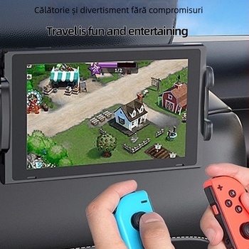 Suport pentru headrest-ul din spate al mașinii pentru telefon și tabletă, telescopic, prindere cu clic, marcă personalizabilă