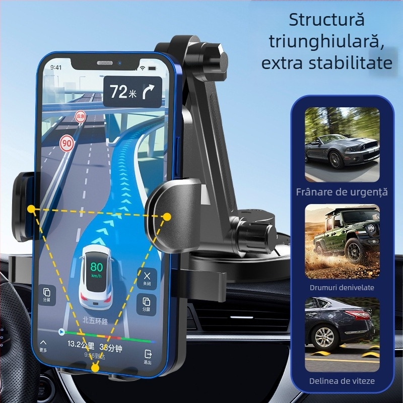 WU Suport pentru telefon auto - Universal - Montare cu ventuză - Parbriz