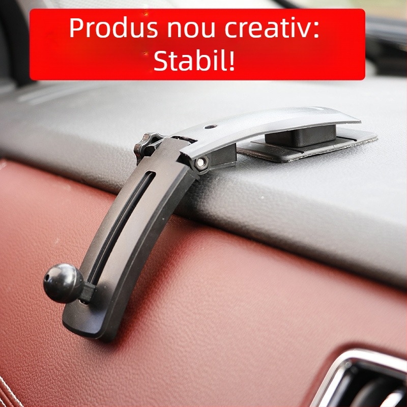 Suport auto pentru telefon cu cap universal de 17 mm, montaj pe bord prin adeziv, compatibil universal