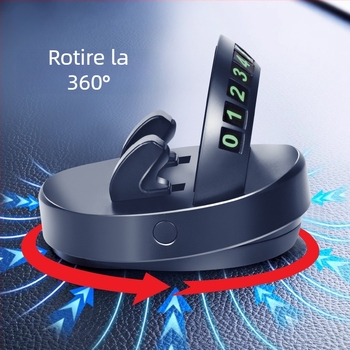 Suport pentru telefon pentru bordul mașinii cu iluminare nocturnă, rotire 360°, compatibil cu navigația, fixare universală, montaj cu adeziv