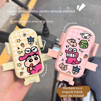 Suport pentru telefon auto, lemn de nuc, rezistent la șocuri și vibrații, prindere cu clemă