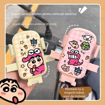 Suport pentru telefon auto, lemn de nuc, rezistent la șocuri și vibrații, prindere cu clemă