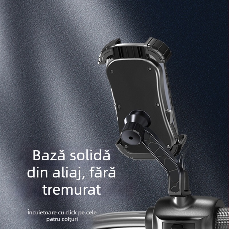 Suport pentru telefon din aliaj de aluminiu pentru vehicule electrice și motociclete, prindere cu patru gheare