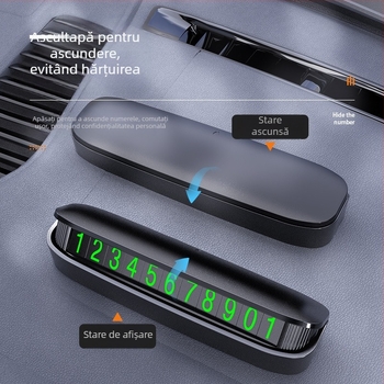 Placă temporară de parcare ascunsă, din plastic, model BS-1352, brand Hundred Trees, personalizabilă cu logo tipărit