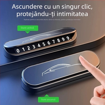 Placă număr parcare Xiaomi SU7 – metal, model Su7, placă de parcare temporară, accesoriu ascuns