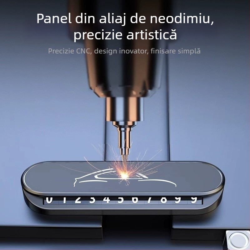 Placă număr parcare Xiaomi SU7 – metal, model Su7, placă de parcare temporară, accesoriu ascuns